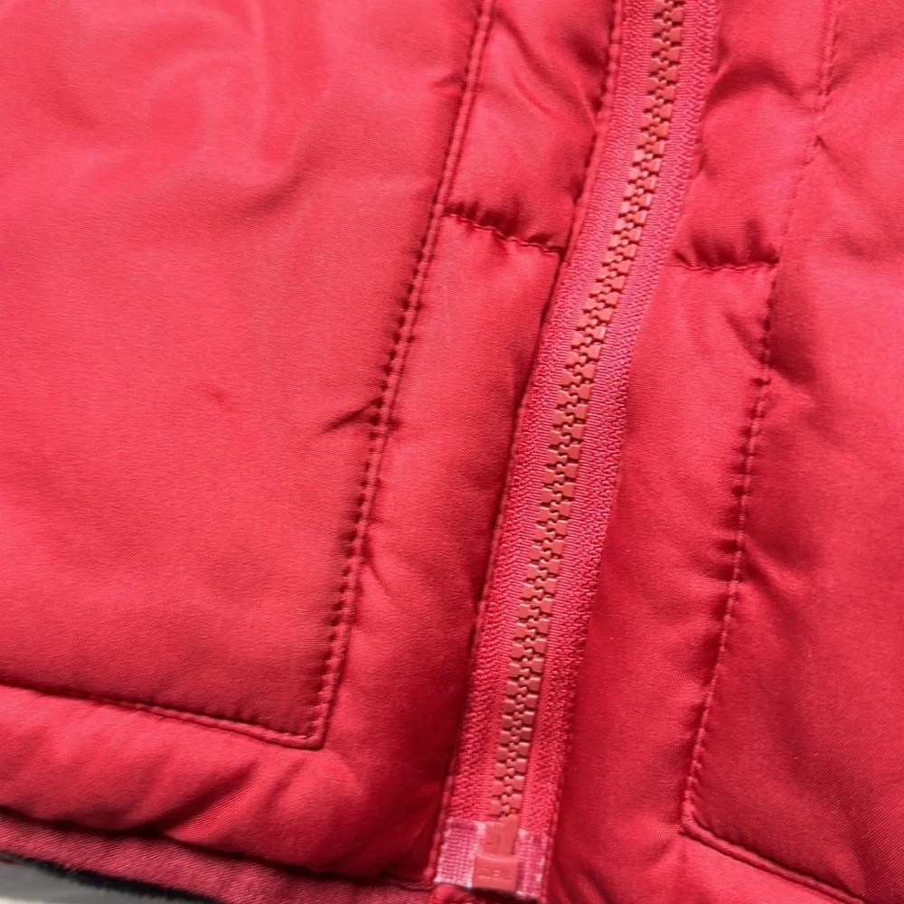 Cozy Old Navy Puffer Vest, Red & Blue with Gray Fleece lining,  Large (10 -12)